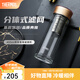 膳魔師（THERMOS）雙層玻璃杯男女茶水分離杯水杯車載便攜泡茶杯生日禮物TCGE-400 金色 400ml