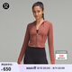 lululemon丨Waist-Seamed Nulu? 女士腰部縫線拉鏈連帽衫 LW3HOES 古銅棕 S /6