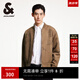 杰克·瓊斯（JACK&JONES）男裝達(dá)芬奇聯(lián)名款棉衣寬松休閑棒球領(lǐng)夾克厚外套棉服224409009 棕褐色 常規(guī) M 175