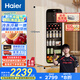 海爾（Haier）【小紅花套系】133升家用客廳辦公室冷藏柜冰吧茶葉飲料蔬果保鮮柜囤貨小冰箱DS0133LH9EY1