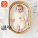 貝瑞加（Babyprints）嬰兒連體衣保暖哈衣0-3個(gè)月男女寶寶夾棉爬服加厚滿月服 小兔66
