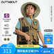 OUTnABOUT 出門走走城市輕戶外兒童釣魚馬甲男女童夏季露營釣魚工裝薄背心童裝親子裝 卡其色【透氣耐磨】 130 兒童碼【115-135cm身高】