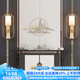 經典茗家照明【福祿】全銅新中式壁燈玉石葫蘆客廳電視背景墻禪意玄關過道壁燈 玉石葫蘆/左右對稱+兩件套暖光