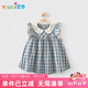 優(yōu)奇嬰兒衣服夏款女寶寶連衣裙洋氣公主裙格子裙薄款嬰幼兒背帶裙