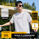 卡賓（CABBEEN）【高周波logo】男裝 漸變網(wǎng)點(diǎn)印花T恤2025年夏季新款短袖百搭 漂白色02（舒適版型） M /170/48
