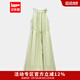 IEF/愛(ài)依服背心裙2025夏季新款法式設(shè)計(jì)感無(wú)波西米亞風(fēng)格長(zhǎng)上衣裙 綠 S