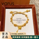 VARUS999足金胖福盤纏黃金手鏈女新款小金坨轉(zhuǎn)運(yùn)珠葫蘆吊墜情人節(jié)女友 【卡其色】葫蘆盤纏手鏈 約3.2g