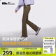 蕉下（beneunder）微喇喇叭褲女休閑高腰提臀長(zhǎng)褲加絨24秋冬 高彈保暖