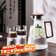 青蘋果新中式耐熱冷水壺1900ml 高硼硅玻璃胡桃木蓋把手涼水壺泡茶壺