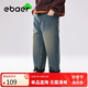 EBAER兒童加絨牛仔褲2024秋冬男童加厚長褲童裝休閑褲 牛仔藍 150cm 