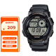 卡西歐（CASIO）手表男運(yùn)動多功能雙顯防水太陽能學(xué)生電子表石英表AE-1000W-1A