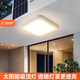 精忠報國太陽能吸頂燈家用室內(nèi)壁燈農(nóng)村房間廁所陽臺超亮樓道吸頂照明燈 透明高亮太陽能-20CM-128燈珠