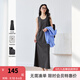 梵希蔓時尚簡約灰色背心連衣裙女2025年夏季新款修身顯瘦圓領長裙 M9852 灰色 L