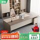舒炫（SHUXUAN） 老板桌辦公桌簡(jiǎn)約現(xiàn)代大班臺(tái)總裁桌經(jīng)理桌辦公家具辦公桌椅組合 2.4米老板桌+側(cè)柜