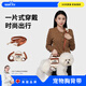 wakytu英倫風(fēng)狗狗外出背包寵物用品貓包中小型犬遛貓繩牽引神器 L碼-英倫棕【適用于13-15斤】