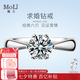 MoLi18K金培育鉆石求婚戒指女1克拉50分河南人工造合成鉆戒鉑金pt950 18k金1克拉培育DVVS上海IGI證書