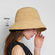 卡蒙（Kenmont）特細出游拉菲草帽女夏海邊大檐沙灘遮陽漁夫帽防紫外線可折疊6202