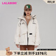 LALABOBO工裝風(fēng)連帽羽絨服女裝寬松百搭面包服加厚休閑外套潮LBCC-WSYR15 米色 S 160
