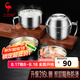 三四鋼飯盒泡面碗不銹鋼帶蓋316食品級成人快餐杯飯缸中小學(xué)生個人專用 [316L]大飯碗+304菜格+316L湯杯