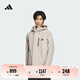 adidas拒水防潑加絨內(nèi)膽三合一連帽外套男女阿迪達斯官方輕運動 淺褐   M