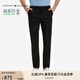 TOMMY HILFIGER【輕彈感】男商務(wù)通勤彈力斜紋修身直筒西褲長褲休閑褲J1764 黑色001 -修身版-拍大一碼 34 (2.7尺)