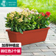 墨斗魚(yú)霍倫盆種菜花盆磚紅色*2家用育苗盆長(cháng)方形種植多肉箱陽(yáng)臺種菜箱