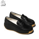 懶洋洋女鞋全皮舒適軟底樂(lè )福鞋經(jīng)典四季套腳小皮鞋休閑坡跟單鞋女 0902E 黑色 37 (235mm)