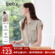 百圖betu女裝2025夏季新款襯衫時髦小飛袖短款短袖上衣開衫女2505T31 淺卡其綠 M