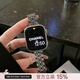 Z&Y適用蘋果手表iWatchs9表帶金屬不銹鋼AppleWatch高級感ultra細款夏天s8鏈條s10蝴蝶扣ins風女款 銀色 46mm表盤【適用新品10代iwatch]