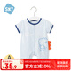 舒貝怡嬰兒衣服夏季新生兒連體衣短袖寶寶哈衣可愛爬服 小恐龍淺藍(lán)80CM