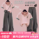 莞町大童衣服9-14歲女夏裝12-15歲女孩衣服夏季女大童工裝褲套裝2025 6粉色POLO+灰色工裝褲套裝 150 M碼【建議70-85斤】