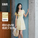 森馬（Semir）連衣裙女荷葉邊V領(lǐng)溫柔少女感2025夏季碎花裙小清新109325114010