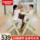 babyhood寶寶餐椅 成長餐椅 多功能兒童椅家用餐桌椅學習椅含坐墊 柳芽綠