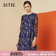 愛特愛（EITIE）秋冬新品商場同款浪漫網(wǎng)紗蕾絲刺繡收腰A擺禮服連衣裙6077717 熏衣草96 M 160