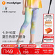 moodytiger【仙女家族】女童緊身褲涼感防曬25年夏季新品高彈速干兒童七分褲