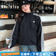 阿迪達(dá)斯（adidas）女裝夾克 25秋新款運(yùn)動服跑步健身梭織上衣防風(fēng)透氣休閑連帽外套 經(jīng)典黑/內(nèi)里網(wǎng)襯/主推款 M