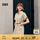 森馬（Semir）連衣裙女氣質(zhì)通勤工裝裙子夏天女裝2024夏新款純棉休閑polo領(lǐng)短裙 淺卡其50301 M