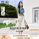 香影（xiangying）休閑套裝女2025夏裝新款時尚牛仔上衣成套搭配半身裙子兩件套 牛仔藍 非小熊扣T832368 L