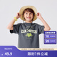 巴拉巴拉（BALABALA）童裝兒童t恤男童短袖女童上衣2025夏季寶寶內(nèi)搭衣服速干秋長(zhǎng)袖 鐵灰20606_208225117220 120