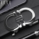 ELLE HOMME男士頭層牛皮帶 輕奢304不銹鋼扣頭自動(dòng)扣腰帶  生日禮物送男友