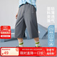 ASK JUNIOR男童褲子2025夏輕薄速干七分褲休閑運(yùn)動(dòng)中大兒童褲子 灰色  160 