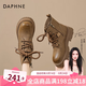 達(dá)芙妮官方厚底馬丁靴女2025秋冬新款復(fù)古大黃靴時尚工裝靴美拉德短靴女 棕色新款【跟高4.5cm】 37