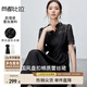 尚都比拉新中式蕾絲連衣裙女2025夏季國(guó)風(fēng)女裝氣質(zhì)顯瘦拼接裙子七夕禮物