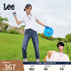 Lee【張凌赫代言】411舒適高腰小直腳中深藍色水洗女牛仔褲A5662 中深藍(25褲長(cháng)) 27 (110-115斤可選)