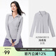 駱駝（CAMEL）【UPF1000+】戶外速干POLO女打底衫春長(zhǎng)袖V領(lǐng)涼感透氣防曬T恤  M