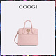 COOGI包包女款輕奢品牌女士手提托特包斜挎包情人節生日禮物送老婆女友 粉色-大號
