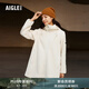 AIGLE艾高經(jīng)典款A(yù)CW22WFLE008女士防潑水保暖加厚全拉鏈抓絨衣外套 貂杏色 AF571 40