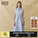Teenie Weenie小熊女裝連衣裙2025夏季新款清新氣質(zhì)通勤素雅無袖裙 淺藍(lán)色 M