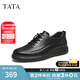 他她（TATA）他她商務(wù)休閑皮鞋男士真皮英倫正裝鞋爸爸鞋2024秋新MFC01CM4 黑色 42