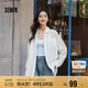 森馬長(zhǎng)袖襯衫女中長(zhǎng)款靈動(dòng)開叉2025春夏輕盈襯衣白色109125105006